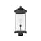 Z-Lite Portland 1 Light Outdoor Post Mount Fixture, Black & Clear Beveled 531PHBXLS-BK - alternate 2